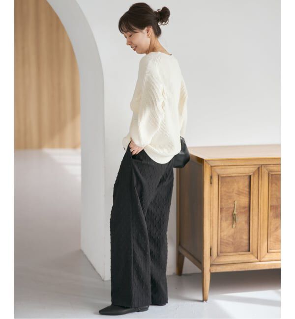 Spick and Span「《WEB限定》ドットジャガードイージーパンツ」|その他|