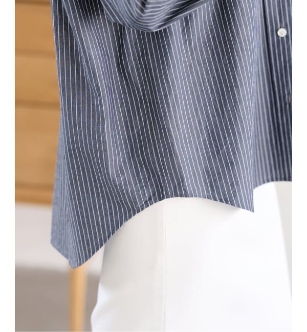 FRAMeWORK「BLUE STRIPE オーバーシャツ」|シャツ・ブラウス|