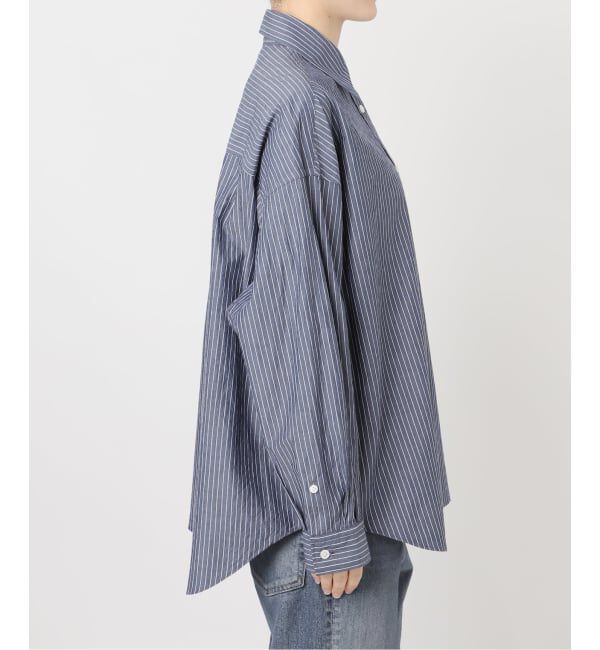 FRAMeWORK「BLUE STRIPE オーバーシャツ」|シャツ・ブラウス|
