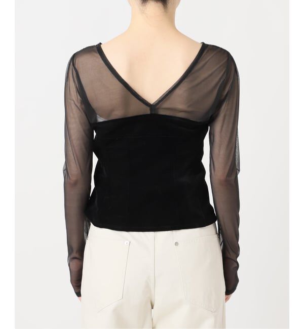 U by SPICK&SPAN「シアーベロア コルセットトップス」|Tシャツ・カットソー|