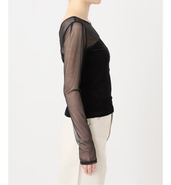 U by SPICK&SPAN「シアーベロア コルセットトップス」|Tシャツ・カットソー|