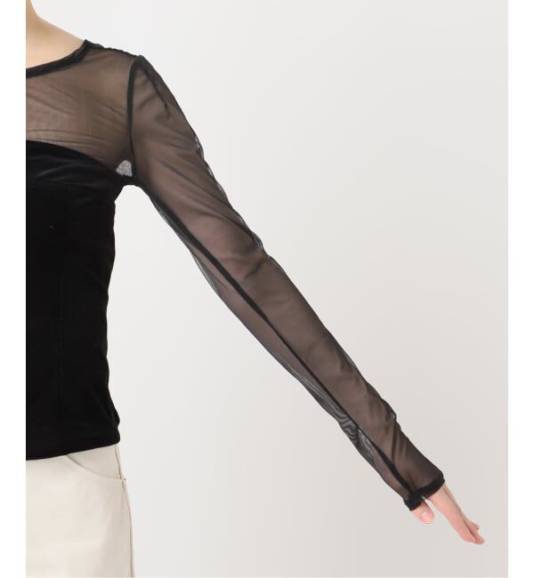 U by SPICK&SPAN「シアーベロア コルセットトップス」|Tシャツ・カットソー|