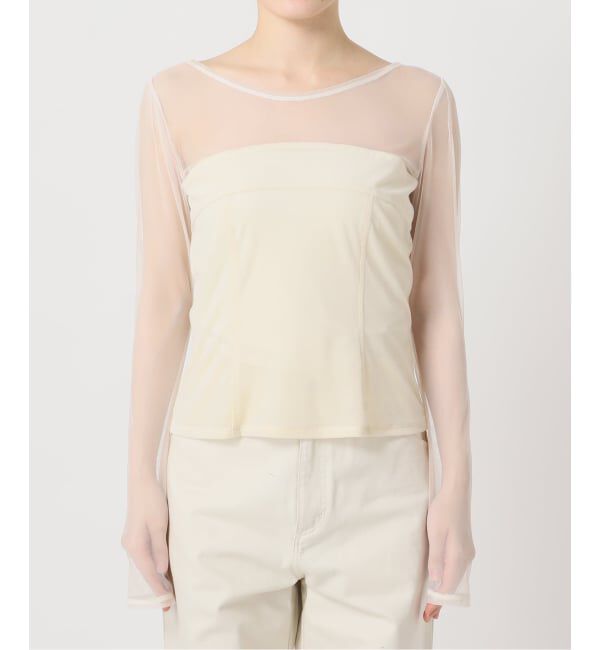 U by SPICK&SPAN「シアーベロア コルセットトップス」|Tシャツ・カットソー|