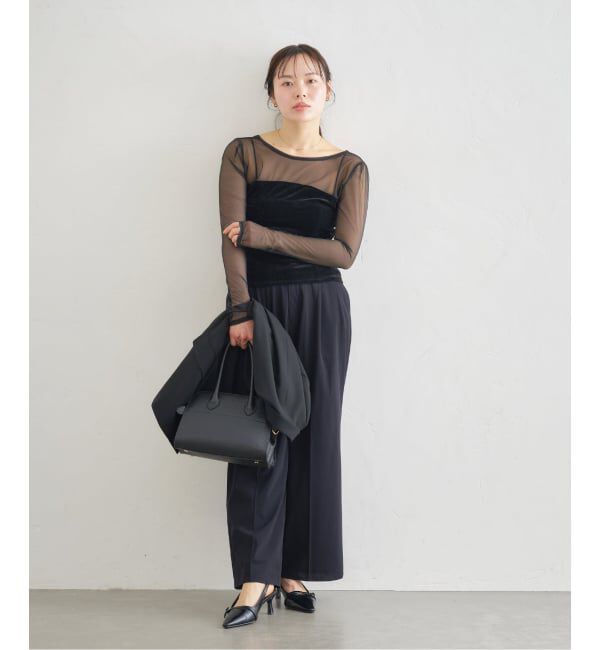 U by SPICK&SPAN「シアーベロア コルセットトップス」|Tシャツ・カットソー|