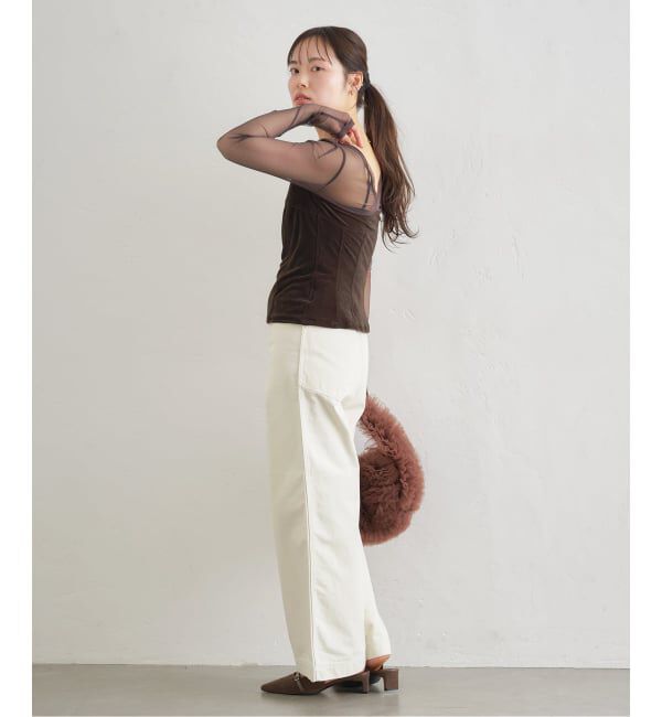 U by SPICK&SPAN「シアーベロア コルセットトップス」|Tシャツ・カットソー|