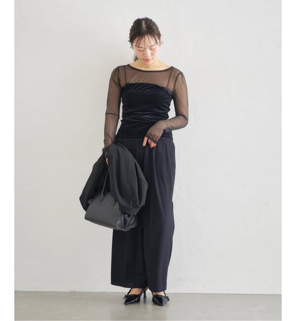 U by SPICK&SPAN「シアーベロア コルセットトップス」|Tシャツ・カットソー|