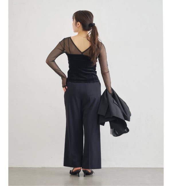 U by SPICK&SPAN「シアーベロア コルセットトップス」|Tシャツ・カットソー|