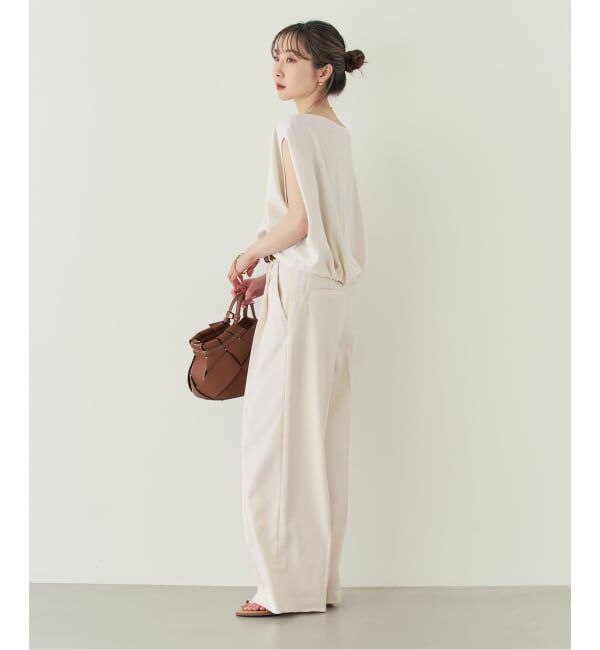 NOBLE「《追加・セットアップ対応》エステルツイルストレッチスラックスパンツ」|スラックス|