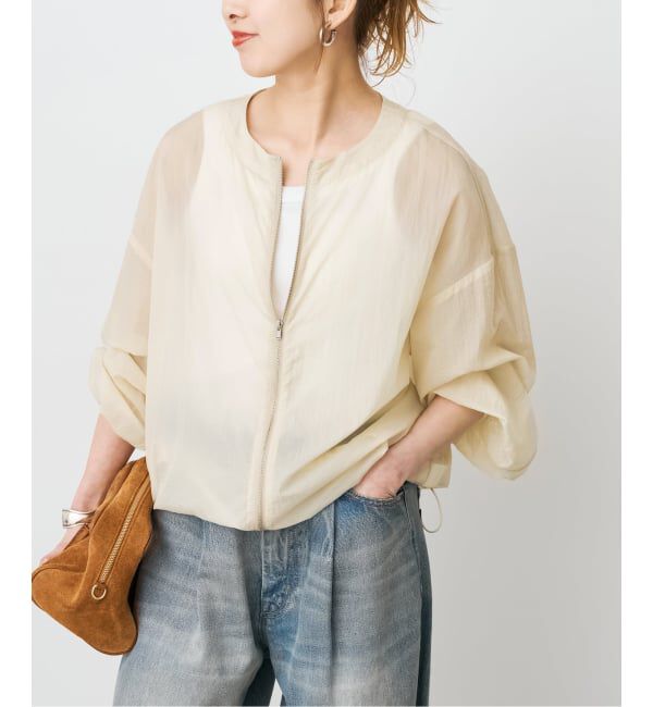 Spick and Span「《WEB限定 / 追加》シアーフロントZIPブルゾン」|その他|
