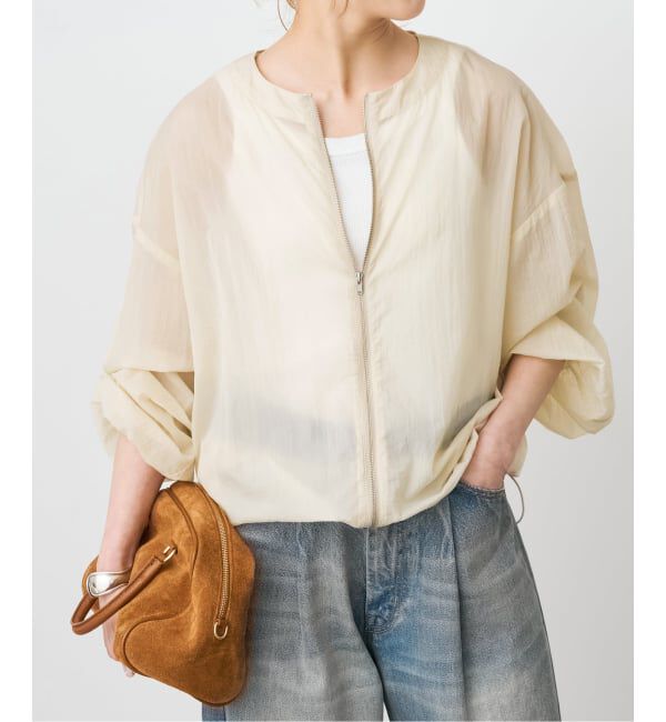 Spick and Span「《WEB限定 / 追加》シアーフロントZIPブルゾン」|その他|