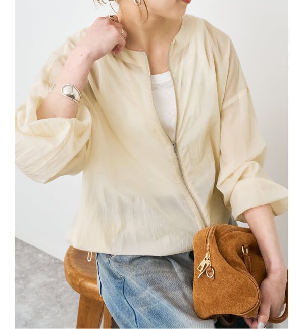 Spick and Span「《WEB限定 / 追加》シアーフロントZIPブルゾン」|その他|