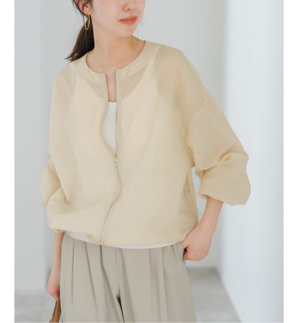 Spick and Span「《WEB限定 / 追加》シアーフロントZIPブルゾン」|その他|