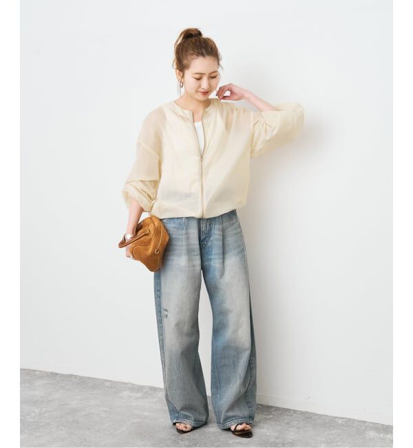 Spick and Span「《WEB限定 / 追加》シアーフロントZIPブルゾン」|その他|