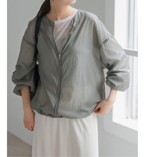 Spick and Span「《WEB限定 / 追加》シアーフロントZIPブルゾン」|その他|