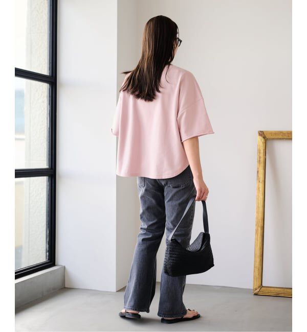 FRAMeWORK「≪新色 / 追加≫ミニ裏毛ハーフスリーブラウンドTee」|Tシャツ・カットソー|