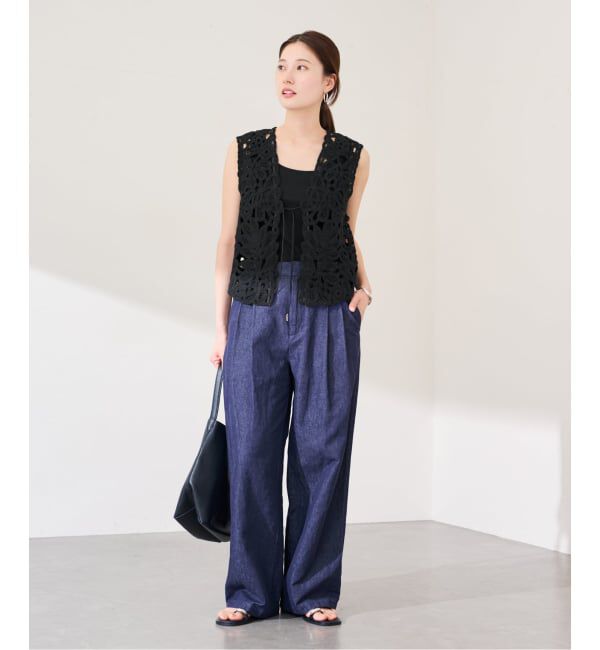 FRAMeWORK「≪追加≫コットンレースエンブロイダリーVEST」|ダウンベスト・ベスト|