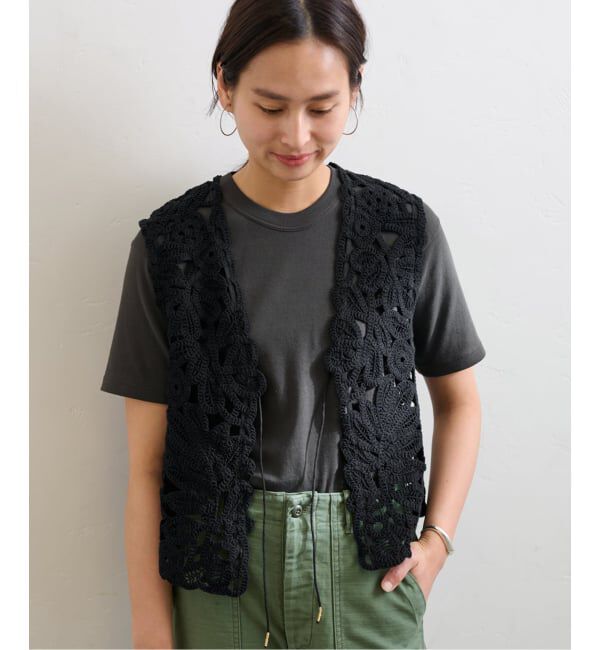 FRAMeWORK「≪追加≫コットンレースエンブロイダリーVEST」|ダウンベスト・ベスト|