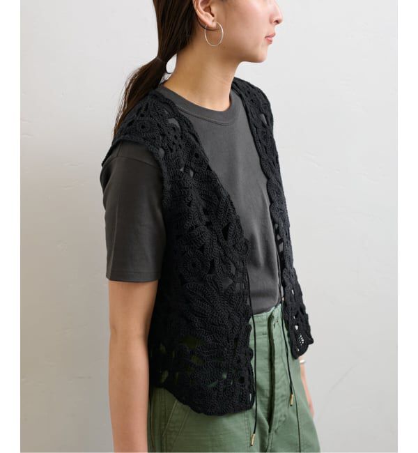FRAMeWORK「≪追加≫コットンレースエンブロイダリーVEST」|ダウンベスト・ベスト|