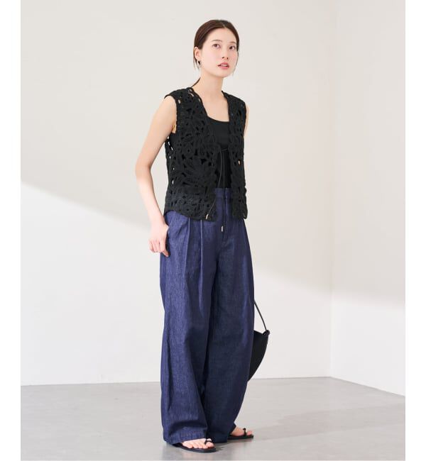 FRAMeWORK「≪追加≫コットンレースエンブロイダリーVEST」|ダウンベスト・ベスト|