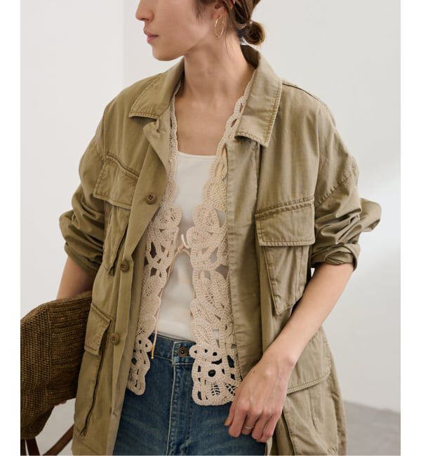 FRAMeWORK「≪追加≫コットンレースエンブロイダリーVEST」|ダウンベスト・ベスト|