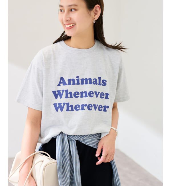 FRAMeWORK「STUDIO ANIMALS 別注WHENEVER WH」|Tシャツ・カットソー|グレーB