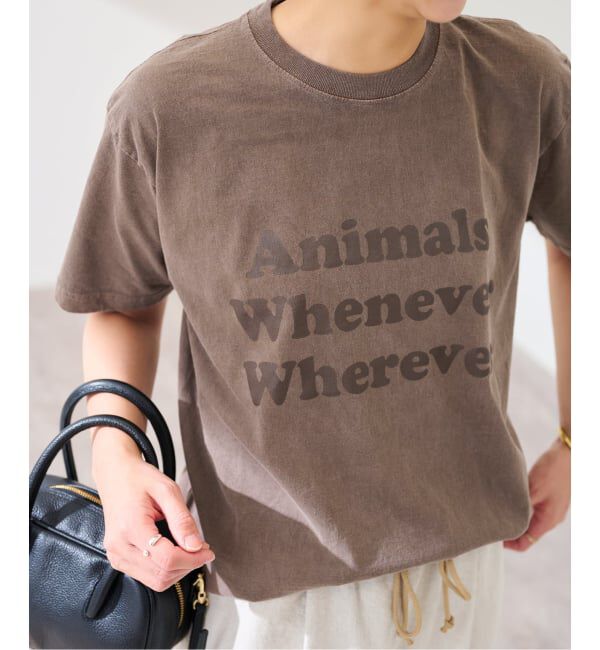 FRAMeWORK「STUDIO ANIMALS 別注WHENEVER WH」|Tシャツ・カットソー|ブラウン
