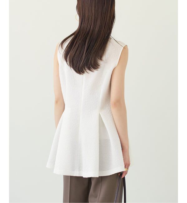 NOBLE「【洗える】ミックスシアーノイズペプラムブラウス」|シャツ・ブラウス|