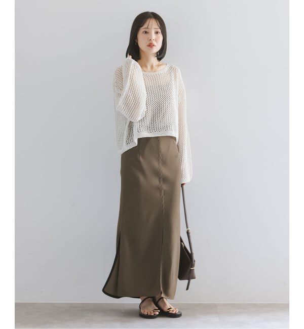 NOBLE「【洗える】メッシュショートプルオーバー」|ニット・セーター|