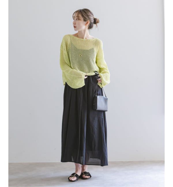 NOBLE「【洗える】メッシュショートプルオーバー」|ニット・セーター|