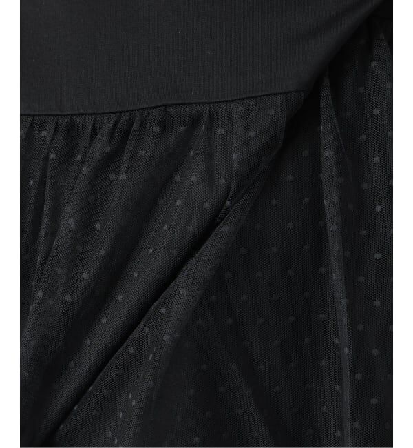 Spick and Span「《一部店舗+WEB限定》ドットチュールティアードTシャツ」|Tシャツ・カットソー|