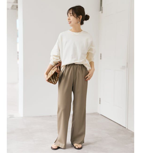 Spick and Span「《追加》スリットイージーパンツ」|スラックス|