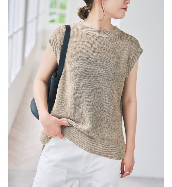 Spick and Span「《手洗い可 / 予約》リネンミックスフレンチプルオーバー」|ニット・セーター|
