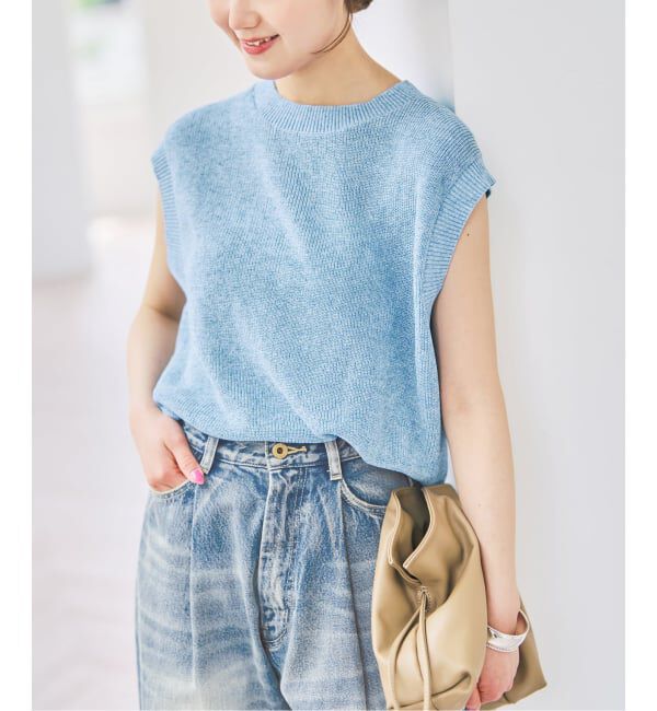 Spick and Span「《手洗い可 / 予約》リネンミックスフレンチプルオーバー」|ニット・セーター|