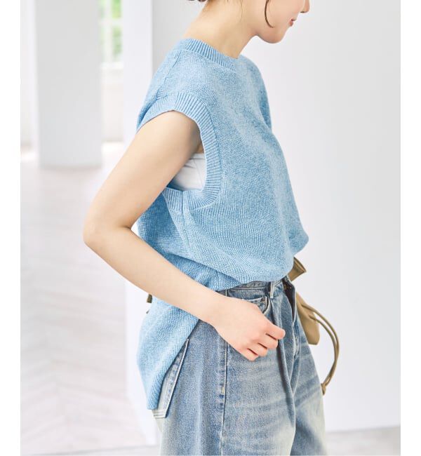Spick and Span「《手洗い可 / 予約》リネンミックスフレンチプルオーバー」|ニット・セーター|