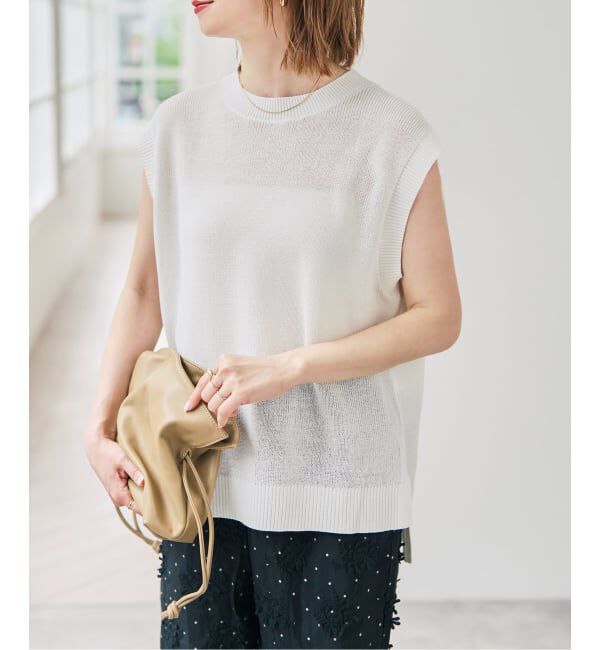 Spick and Span「《手洗い可 / 予約》リネンミックスフレンチプルオーバー」|ニット・セーター|