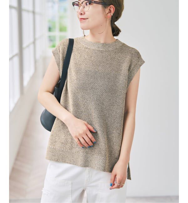 Spick and Span「《手洗い可 / 予約》リネンミックスフレンチプルオーバー」|ニット・セーター|