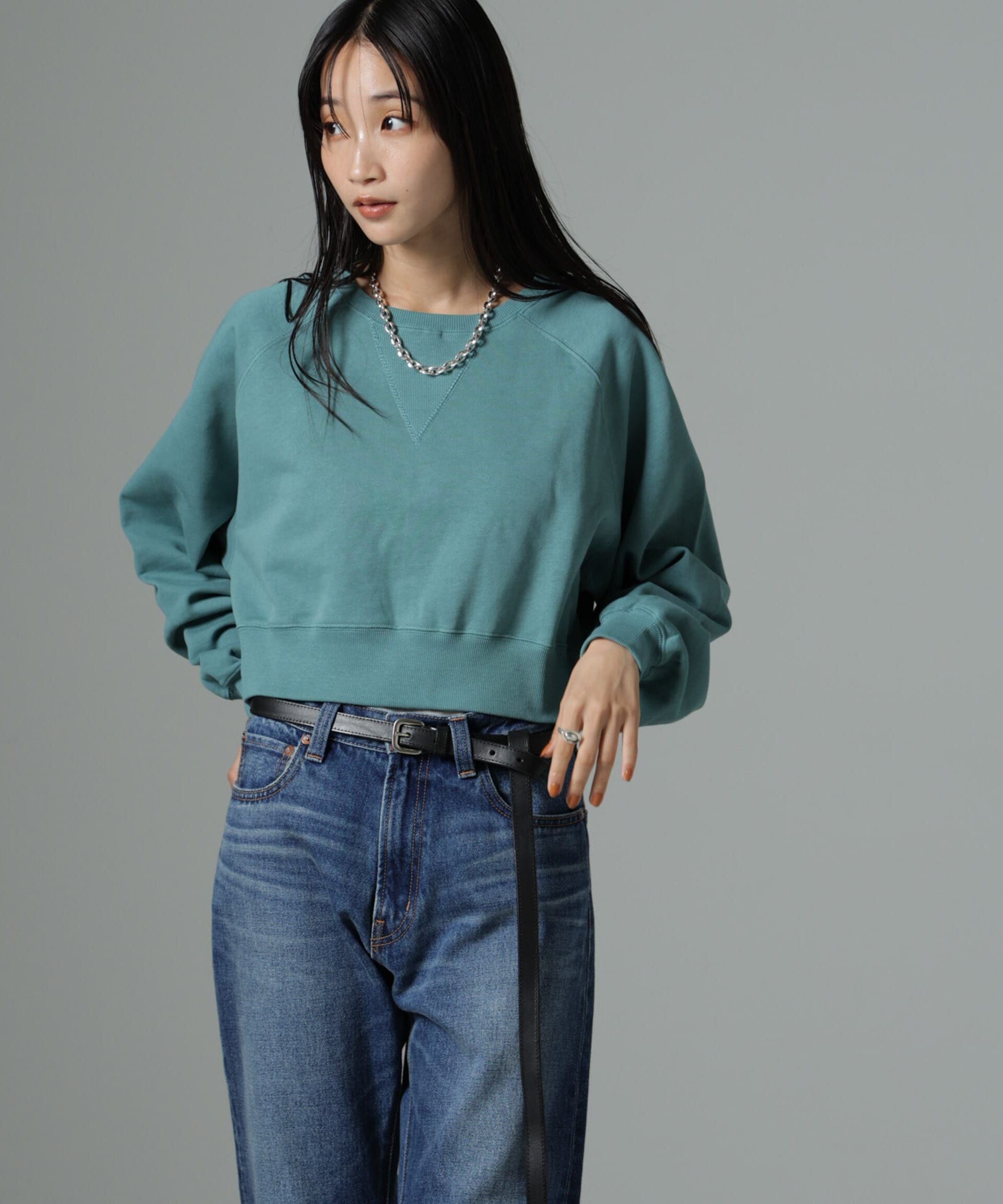 nano･universe「ショートスウェットプルオーバー」|Tシャツ・カットソー|