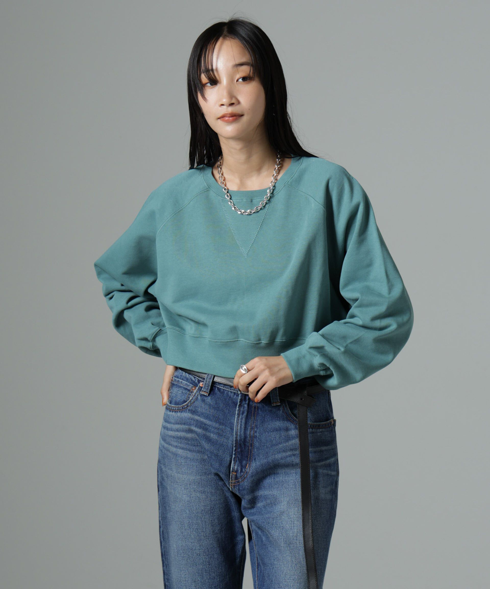 nano･universe「ショートスウェットプルオーバー」|Tシャツ・カットソー|