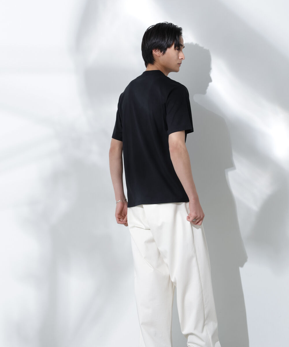 nano･universe「Anti Soaked(R)  汗染み防止 モックネックレギュラーシルエットTシャツ」|Tシャツ・カットソー|