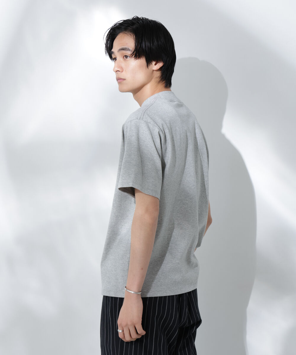 nano･universe「Anti Soaked(R)  汗染み防止 モックネックレギュラーシルエットTシャツ」|Tシャツ・カットソー|