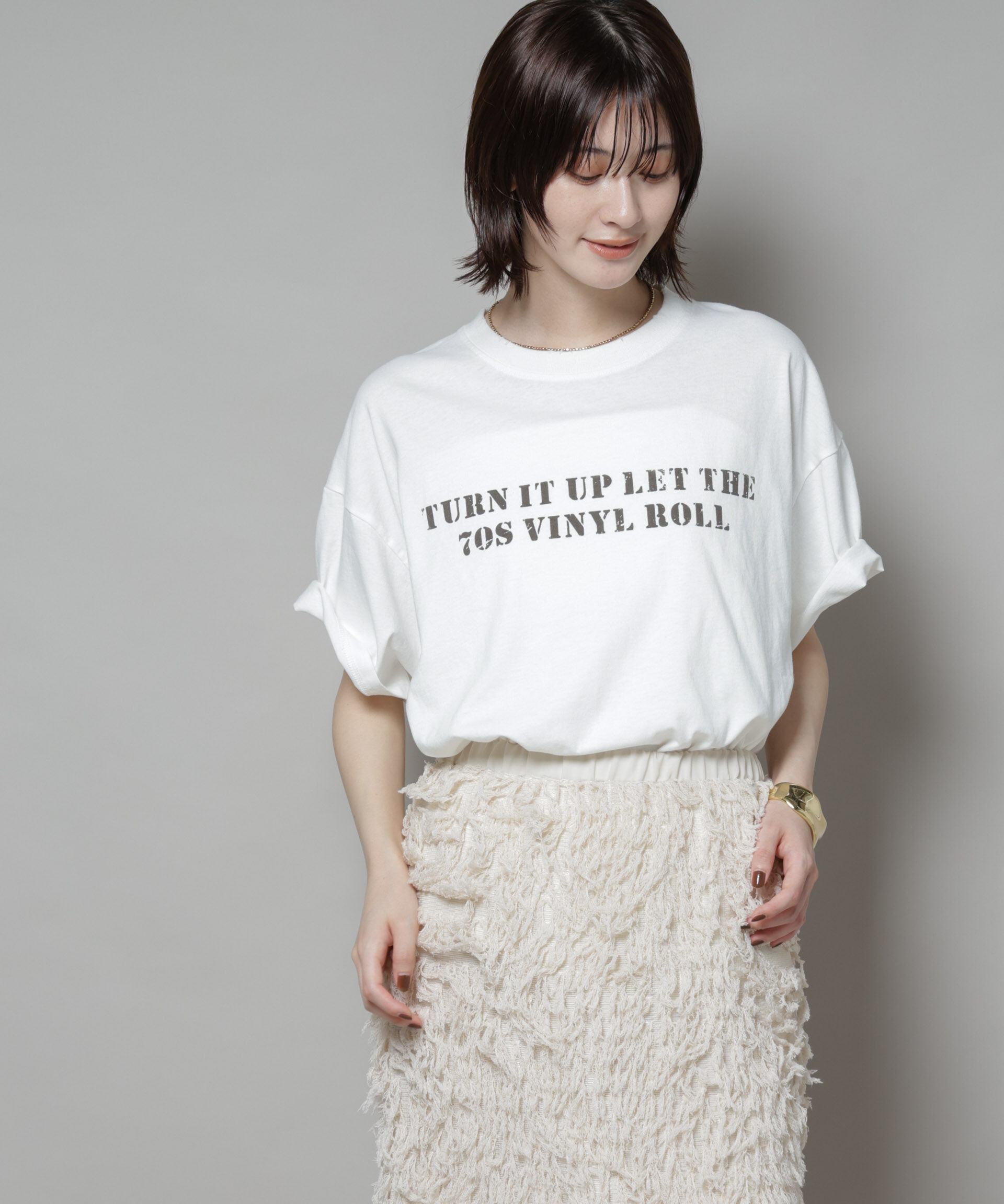 nano･universe「ヴィンテージライクTシャツ」|Tシャツ・カットソー|