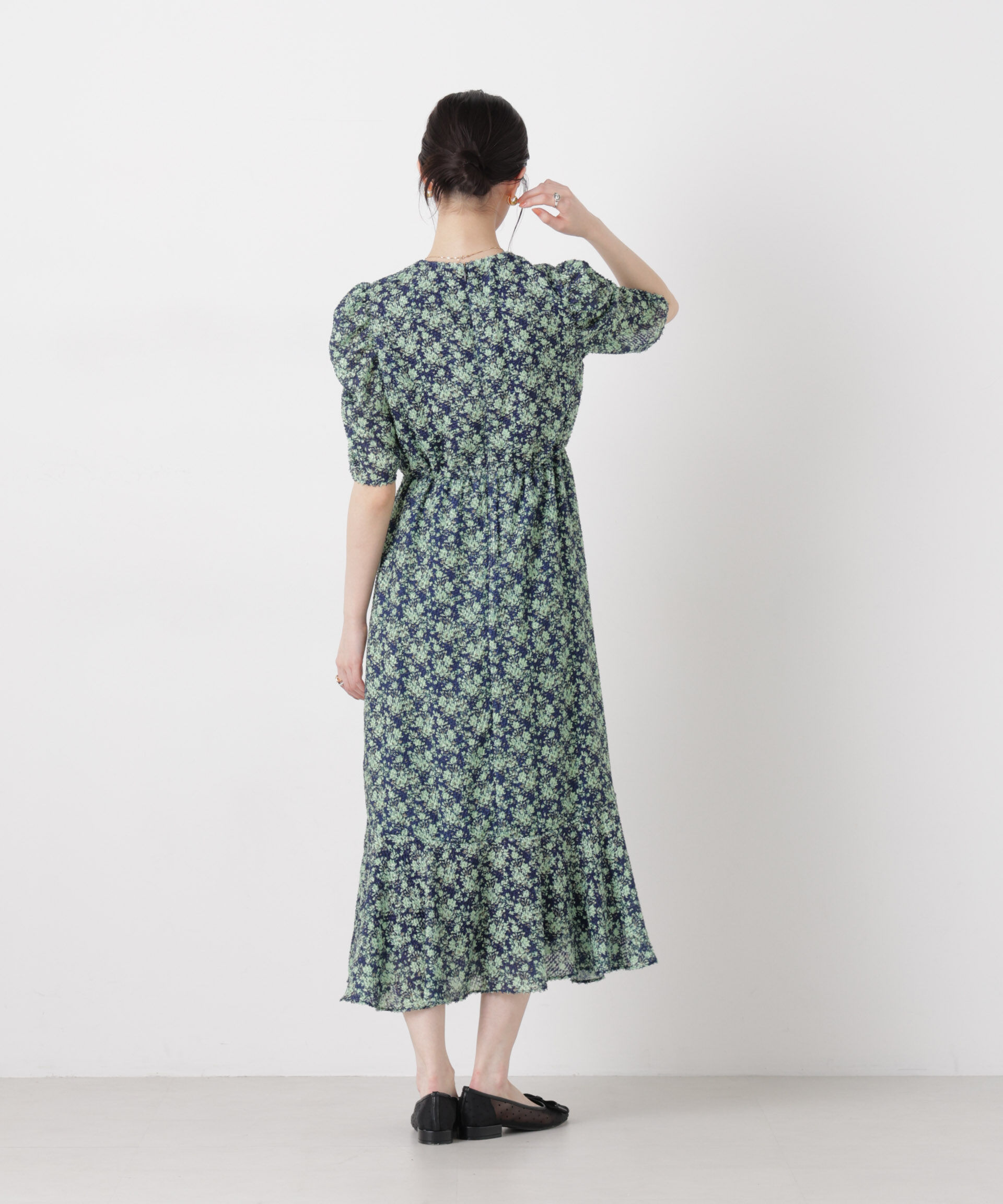 nano･universe「troisieme chaco/別注 CUT JACQUARD ワンピース」|ワンピース|