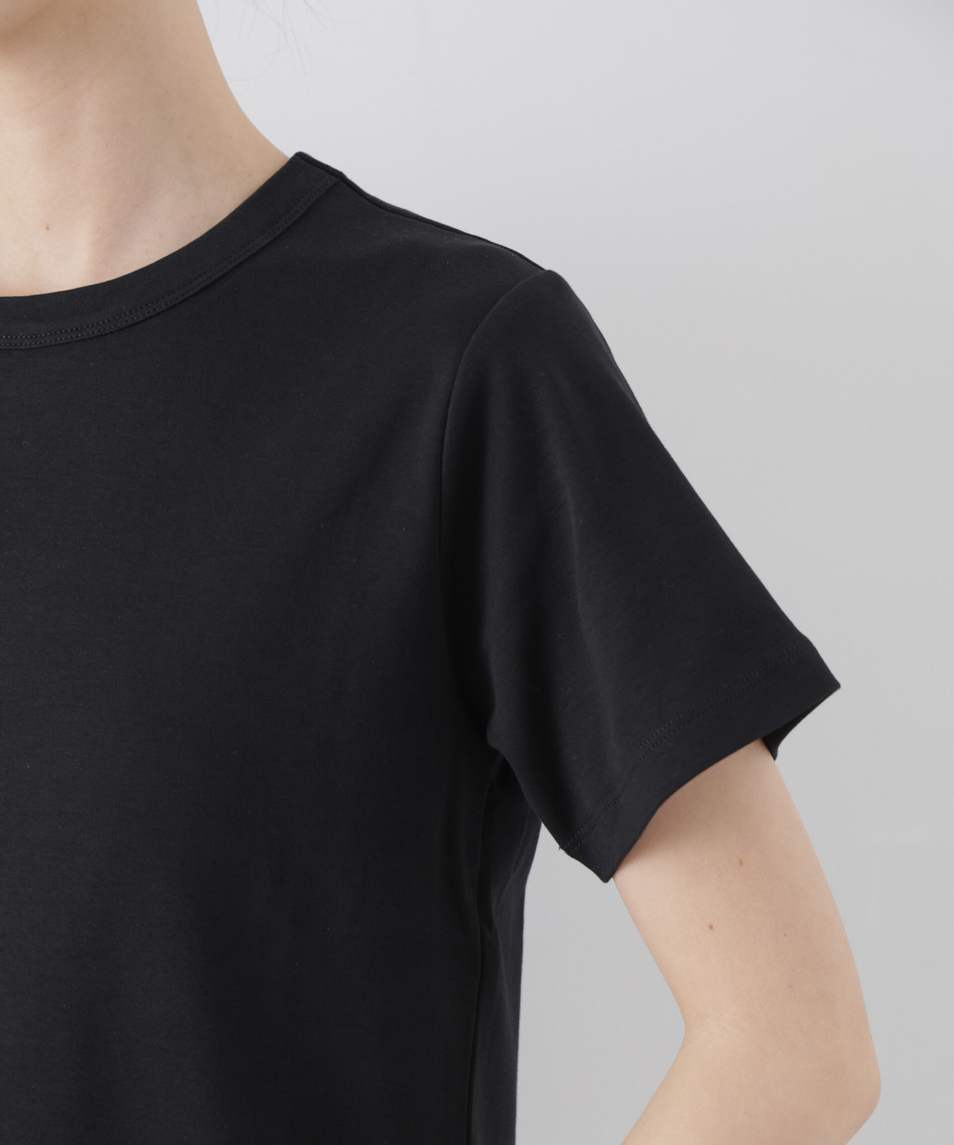 nano･universe「Repur加工 スムースシルケットクルーネックTシャツ」|Tシャツ・カットソー|