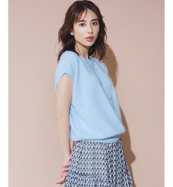 23区「【Oggi10月号掲載/洗える】カシミヤミックスファー ニット」|ニット・セーター|ｻｯｸｽﾌﾞ