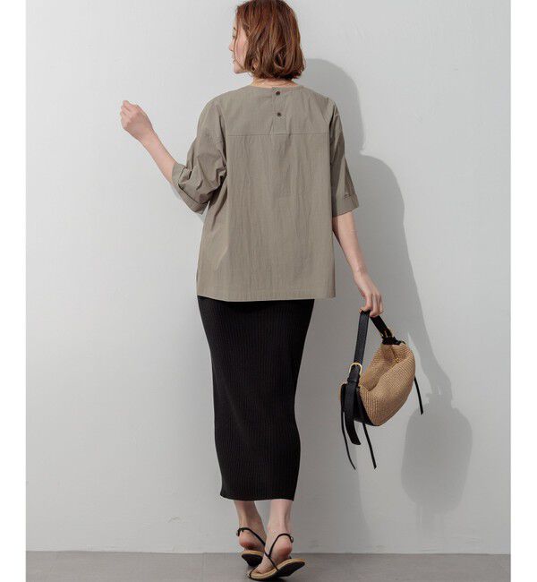 23区「【SLOW/一部店舗限定】コットンナイロンタイプライター T ブラウス」|シャツ・ブラウス|