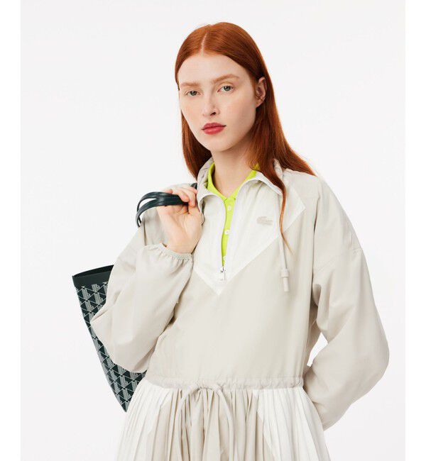 LACOSTE「プリーツスカートアノラックドレス / ハーフジップワンピース」|ワンピース|