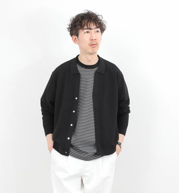 NOLLEY'S goodman「《SERIYA Cotton》吸湿カノコ襟付きカーディガン 26SS」|カーディガン|