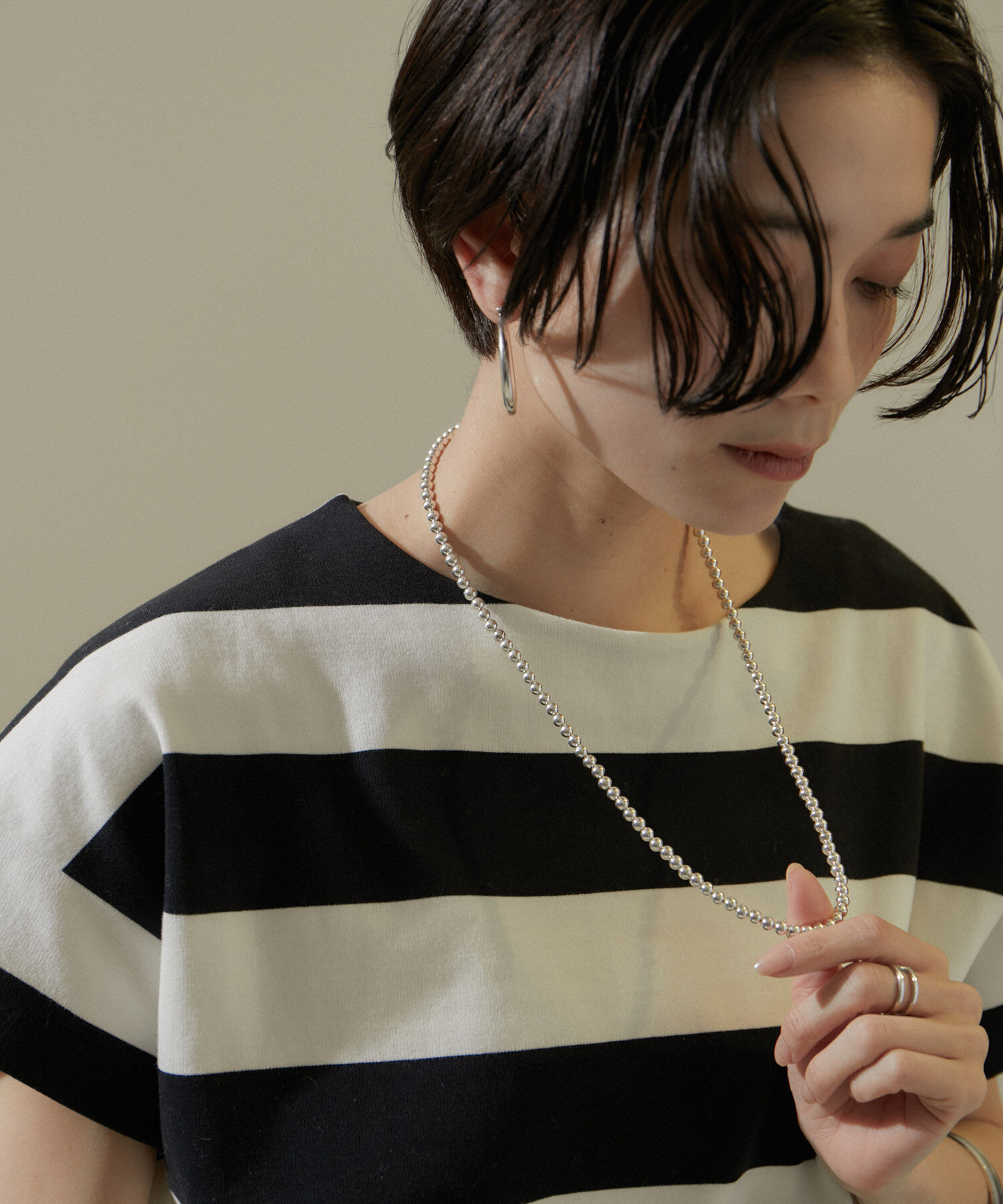 SALON adam et rope'「【WEB限定】ポンチワイドボーダーTシャツ」|Tシャツ・カットソー|