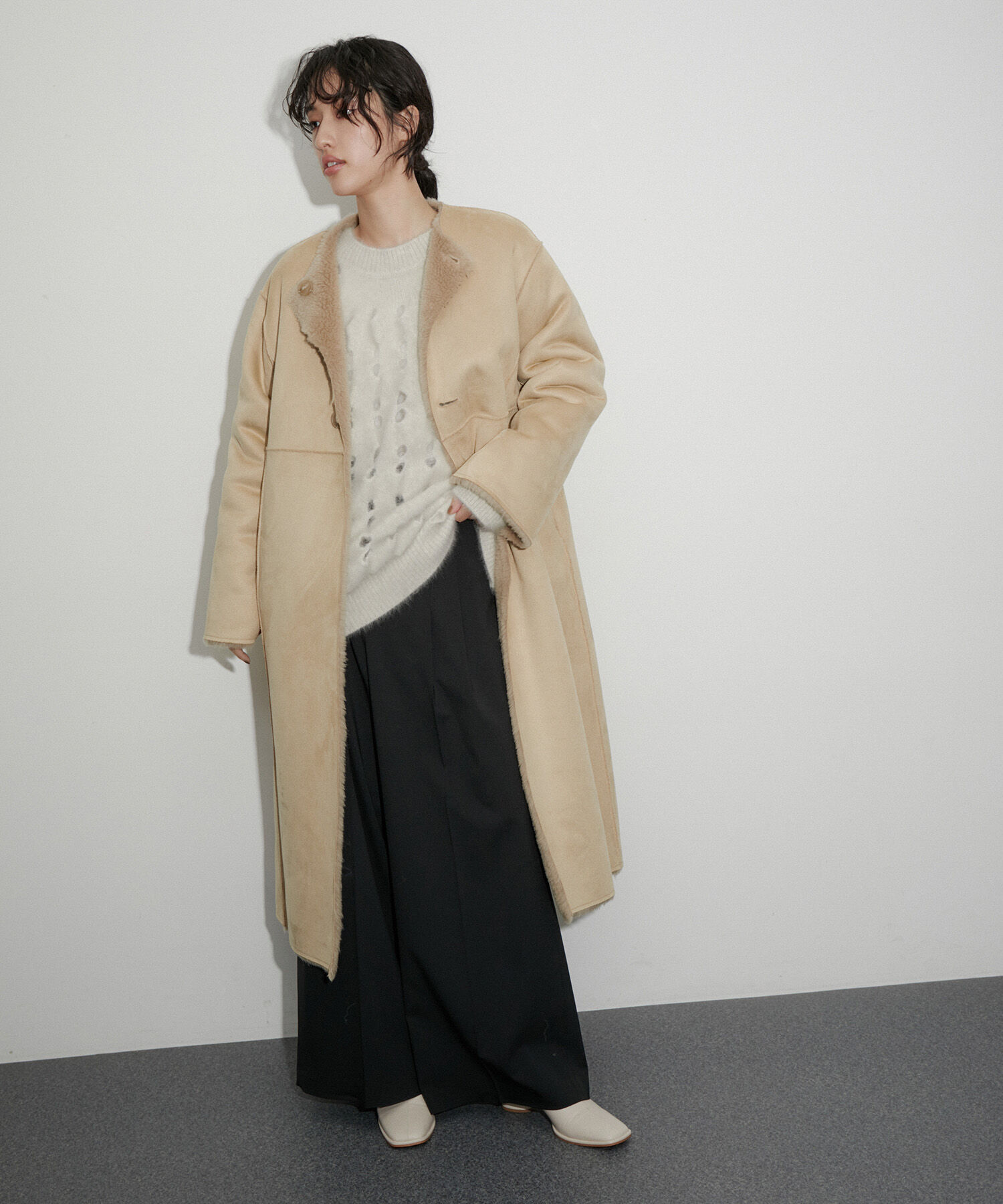 ADAM ET ROPE'「【リバーシブル】レディフェイクボアコート」|その他|