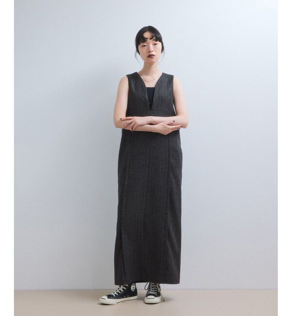 ADAM ET ROPE'「【WEB限定】ストレートセミツイードワンピース」|ワンピース|